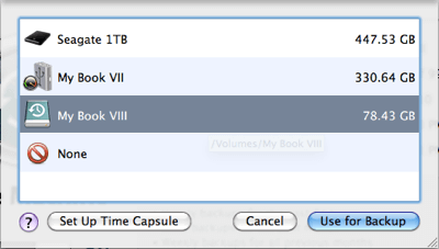 Choose Backup Disc