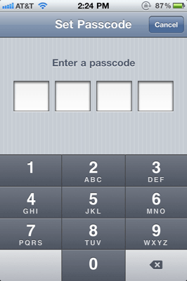 Enter Passcode