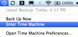 Enter Time Machine