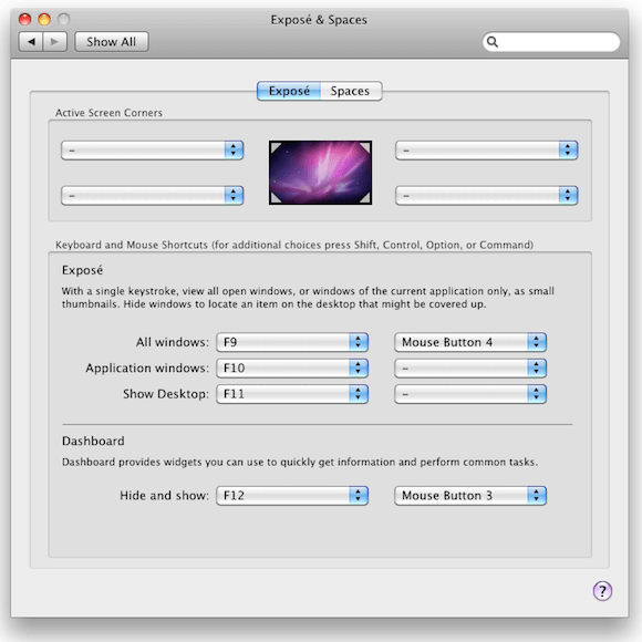 The Exposé Preferences in Mac OS X.png