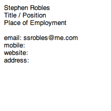 Information in Signature