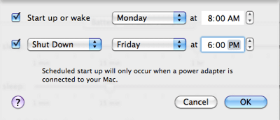 Power Schedule Example