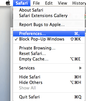 Safari Preferences