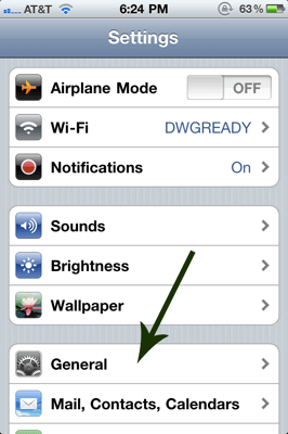 Settings Main