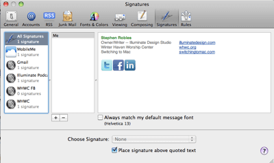 Signature Screen