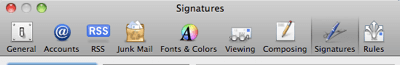 Signatures Tab