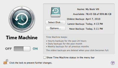 Time Machine Window