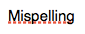 Misspelled Word