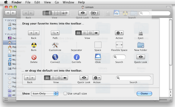 toolbar