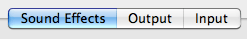 Sound Effects Tab