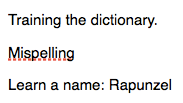 Training Dictionary
