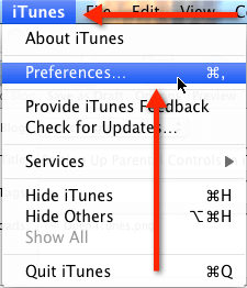 iTunes Drop Down Menu.png
