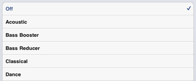 4 EQ Settings