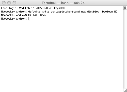 Enable Dashboard
