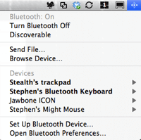 Configurar dispositivos Bluetooth en un Mac 2 Menu Configurar dispositivos Bluetooth en un Mac