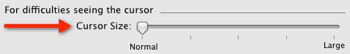 Cursor Size Slider