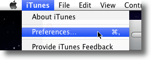 Navigate To iTunes Preferences