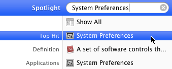 Open System Preferences