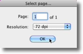 Select Page and Resolution
