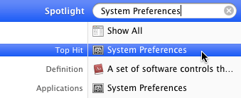 Open System Preferences