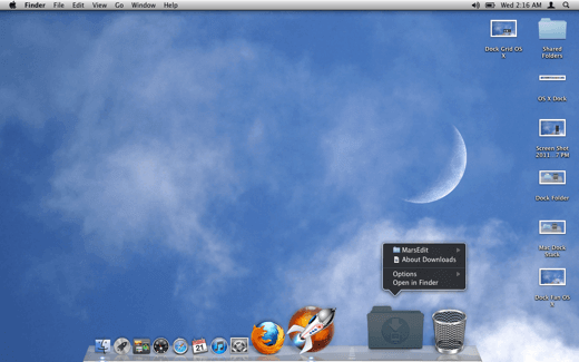 Dock List OS X