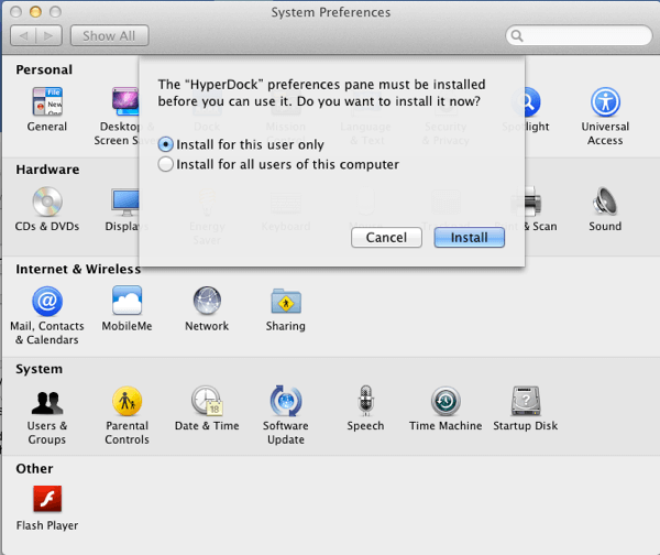 HyperDock Preferences Pane