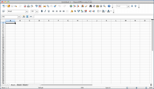 Open Office Spreadsheet
