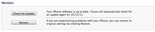 Check for iTunes Update