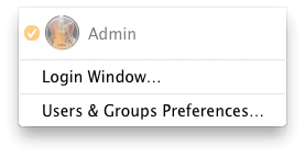 OS X Fast User Switchng Active