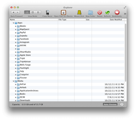 IExplorer File Structure
