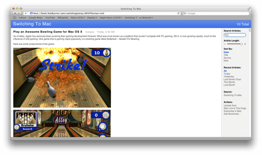 All RSS Feeds Switching To Mac Network