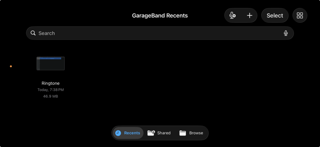Select button - Switching To Mac Tap the Select button at the top right and then select your project