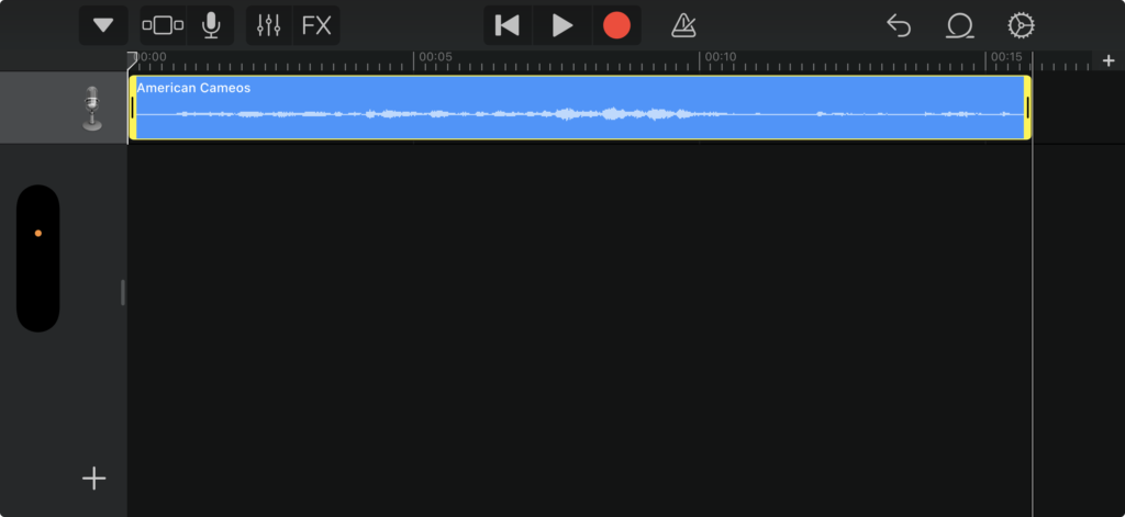 Trim audio - Switching To Mac Trim the audio by tapping on the track and selecting the yellow handles on each side