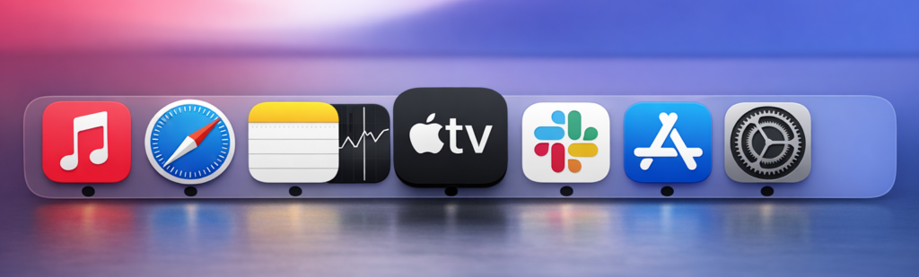 apple dock - Switching To Mac Application icons in dock with black dot below