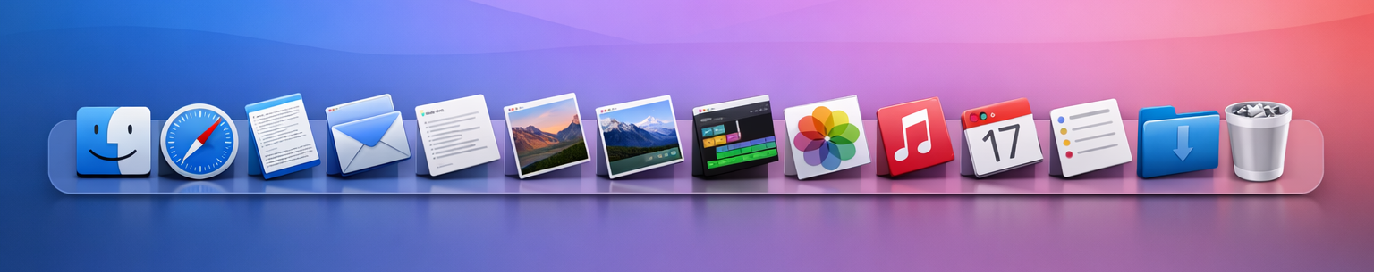 macOS application icons - Switching To Mac Minimized windows in dock become application icons