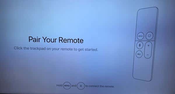 Pair your remote message on Apple TV 4K