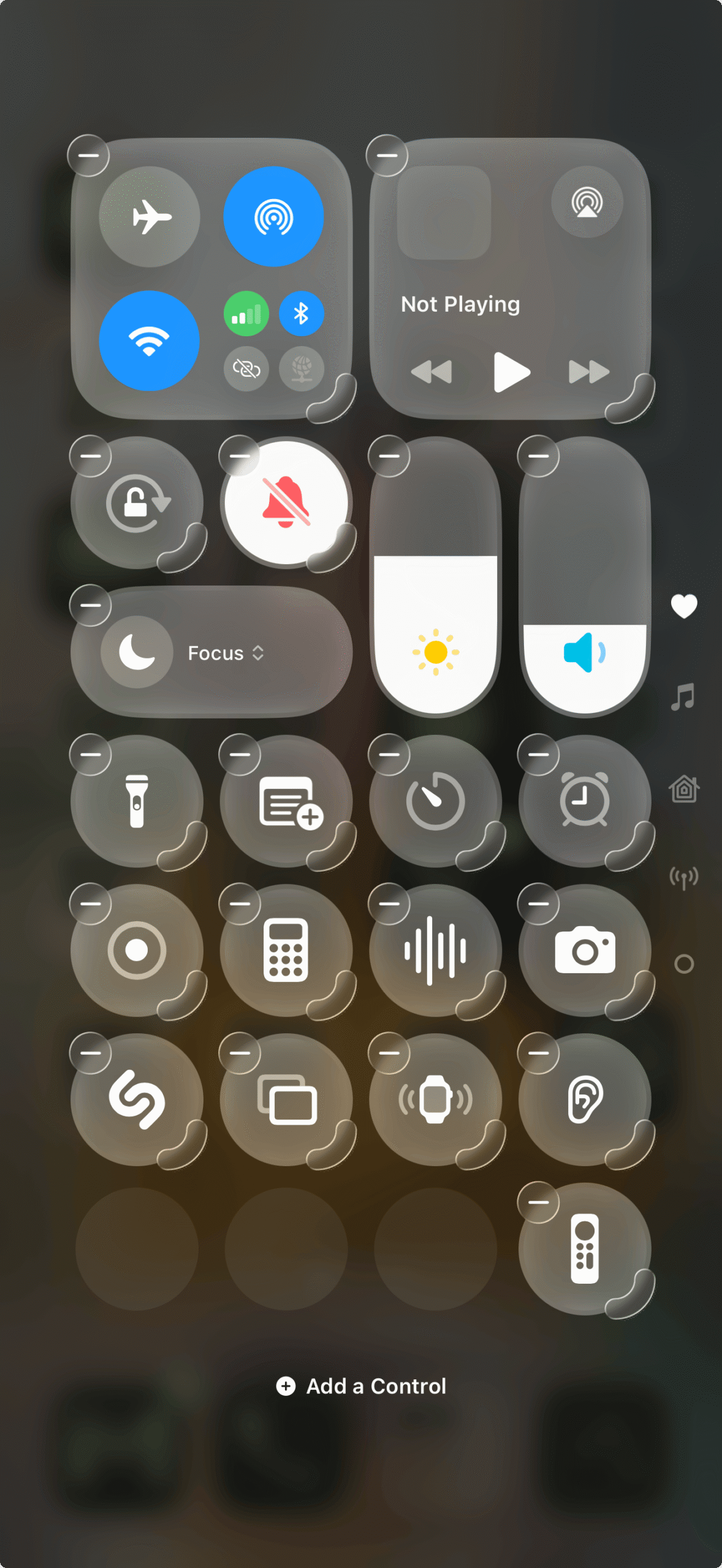 edit control center - Switching To Mac Edit mode for Control Center on iPhone