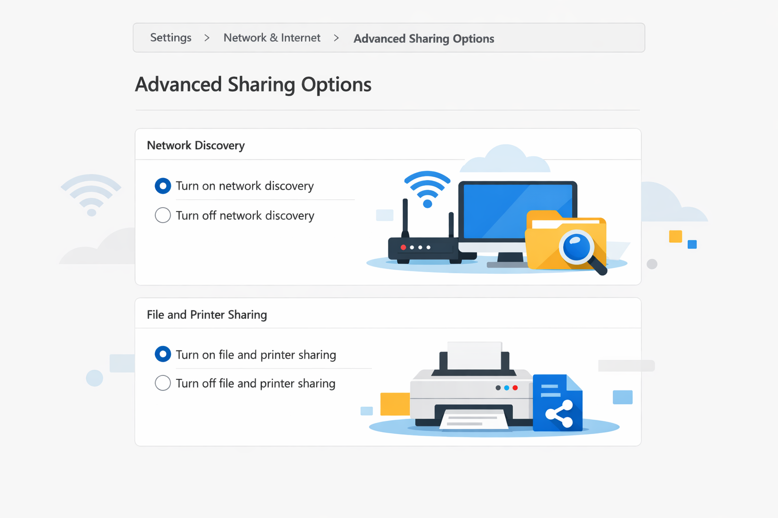 turn on file sharing - Switching To Mac Turn on network discovery and file and printer sharing