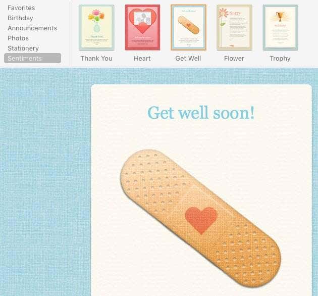 Get well soon stationary screen