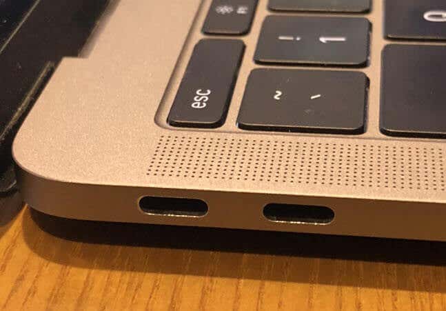 2 Thunderbolt ports on the side of your Mac