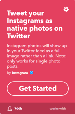 Tweet your instagrams as native photos on Twitter Applet