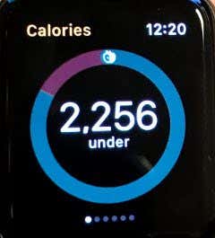 Calories from LoseIt now on Apple Watch