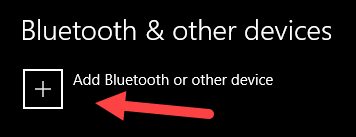 Click plus icon to add Bluetooth