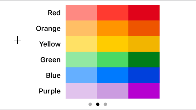 Color Filters show different color options