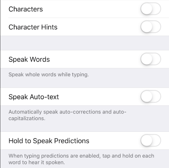 Select types of feedback you would like to add to the typing on your phone or tablet