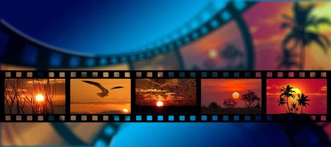 Images of sunsets on celluloid