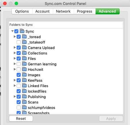 Sync.com Advanced Control Panel