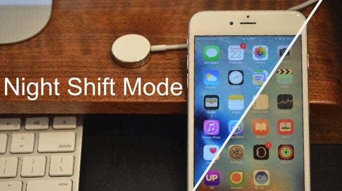 Illustration of Night Shift Mode on an iPhone