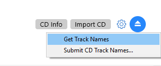 Get Track Names menu in iTunes