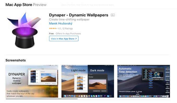 Dynapaper app in App Store